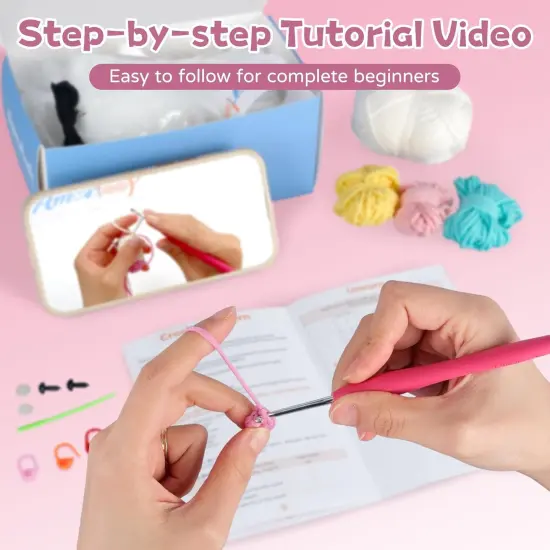 Unicorn Pattern Crochet Kit for Beginners {2}