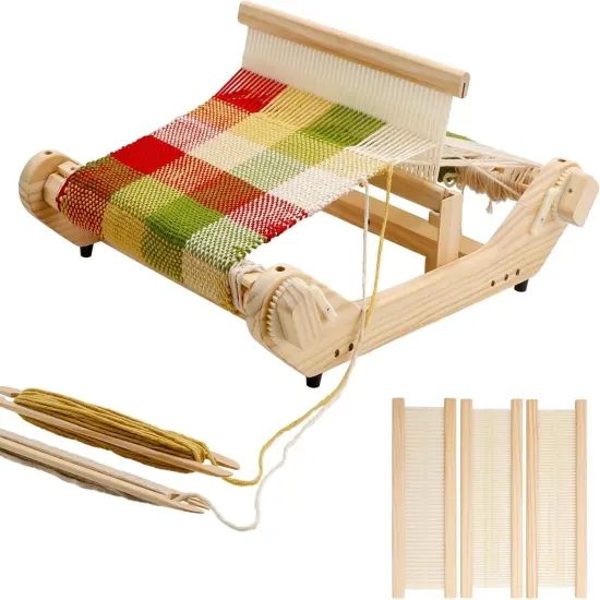 12 Inches Rigid Heddle Loom, Weaving Loom Kit with Shed Stick {1}