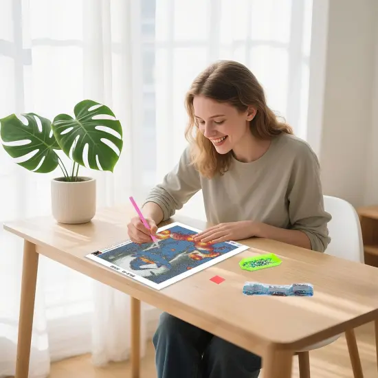 Halloween Cat Diamond Painting Kits - 12x16 Inch {3}