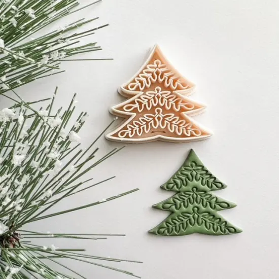 Folk Winter Tree Clay Cutter {1}