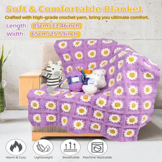 Blanket Crochet Kit for Beginners {6}