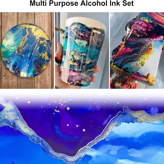 Alcohol Ink Set - 40 Bottles Vivid Colors {4}