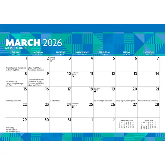 Large Print | 2026 15.5 x 11 Inch Monthly Desk Pad Calendar {2}