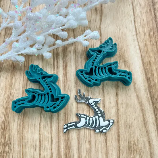 SKELETON REINDEER | CHRISTMAS 2023 | DARK CHRISTMAS | CLAY CUTTERS {1}