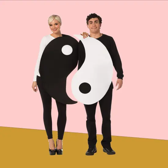 Unique Yin Yang Adult Couples Costume Symbolic Balance for Halloween and Events {1}