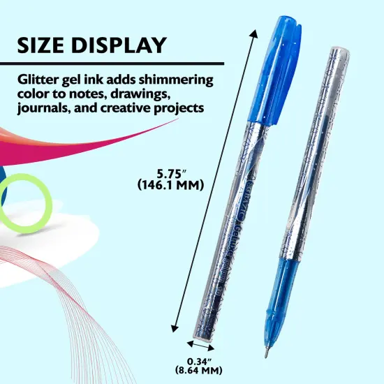 BAZIC GeLuxe 6 Glitter Color Gel Roller Pen {2}