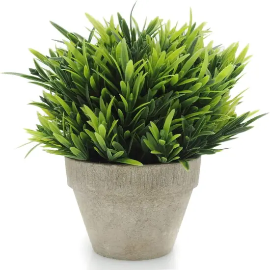 Artificial Grass Potted Plant {1}