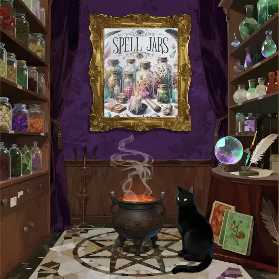 Halloween Spell Jar Diamond Painting Kits - 12x16 Inch {2}