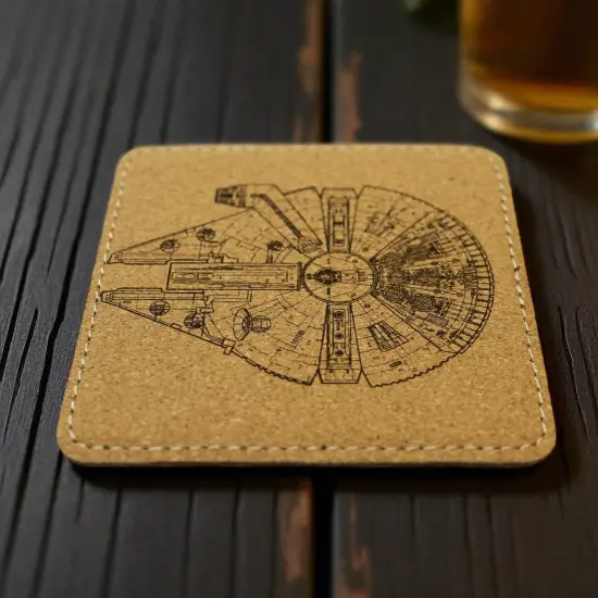 Coaster - Mfalcon - SET OF 2 - Leather or Stitched Cork Stitched Cork/Black {7}