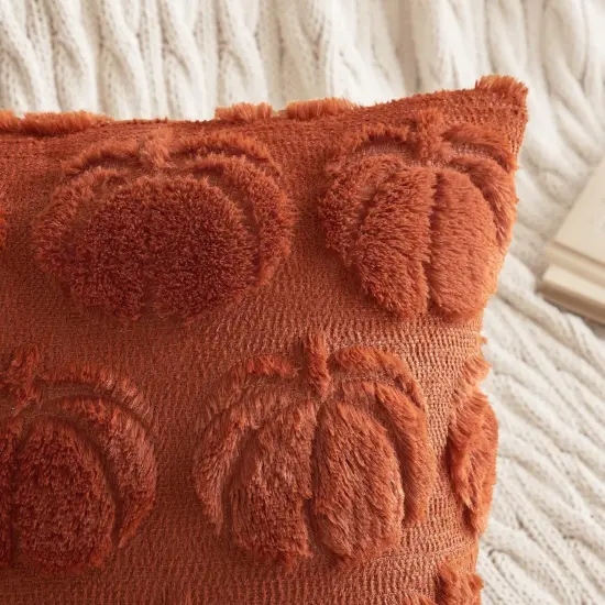 Autumn Decorations Rust Pumpkin Accent Pillowcase {2}