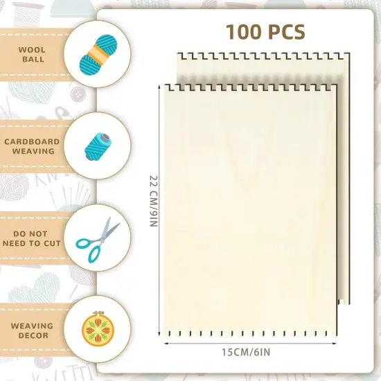 18 Pcs Beginners Wooden Loom Notched Weaving Loom Basket Weaving Tools {3}