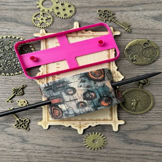 Steampunk Rectangle | Hair Barrette | Hair Pin Clay Cutter Set {1}
