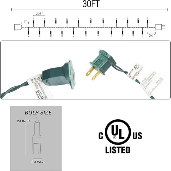 Christmas Mini String Lights - 30FT, 150 Lights (Multicolored) {3}