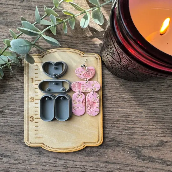 Heart Column Dangle Clay Cutter Set {1}