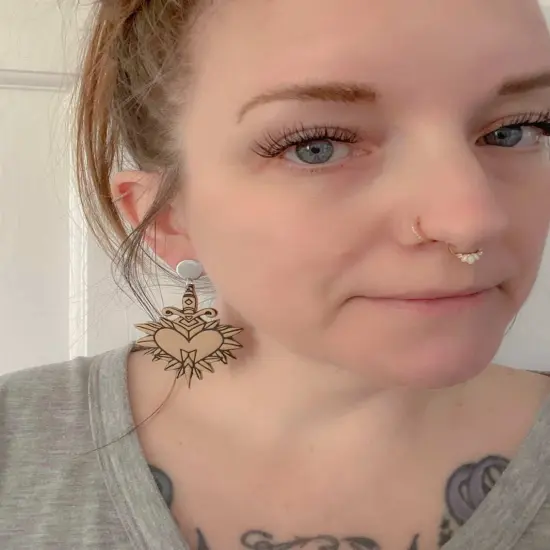 Traditional Tattoo Dagger w/ Heart Clay Cutter {5}