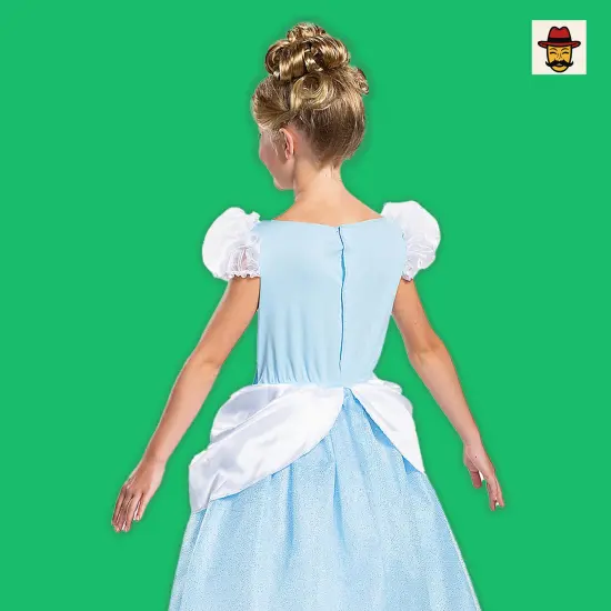 Kids Classic Disney Cinderella Princess Costume with Cameo and Peplum {5}