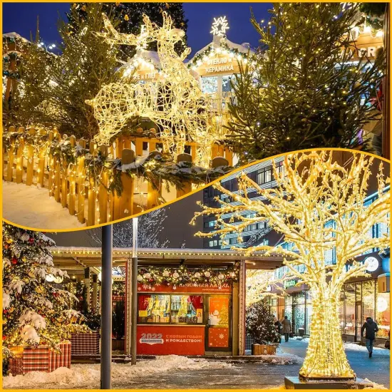 240LED 88Ft Connectable Christmas String Lights Indoor Outdoor Clear Wire {2}