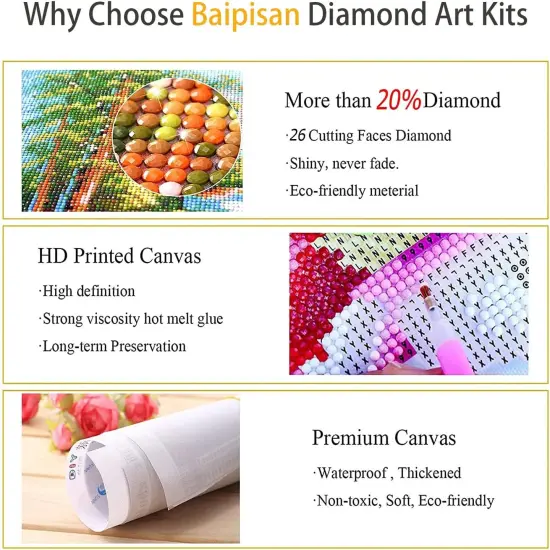 Diamond Art Painting Kits for Adults, Vintage Book Full Drill Diamond Dots 12x16inch {4}