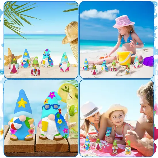 6 Sets Paint Your Own Ceramic Gnome Statues Ready to Paint Ceramics Paintable Gnome Figurines {2}