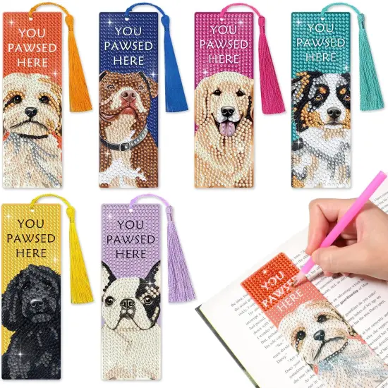 6 PCS Diamond Painting Kits Bookmarks for Adults {1}