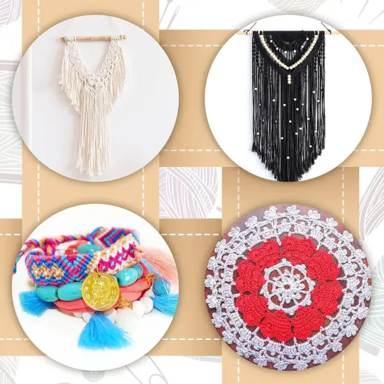 18 Pcs Beginners Wooden Loom Notched Weaving Loom Basket Weaving Tools {4}