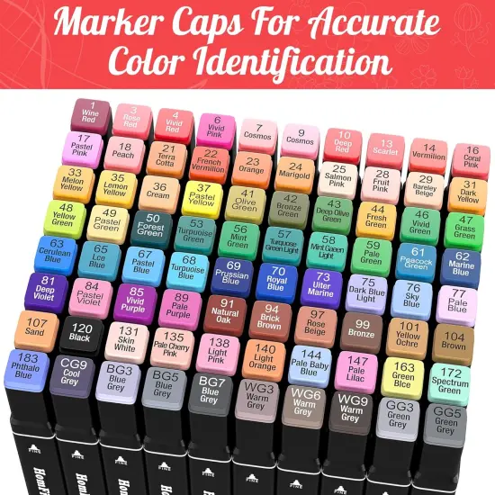 80 Colors Dual Tip Art Alcohol Markers Set {5}