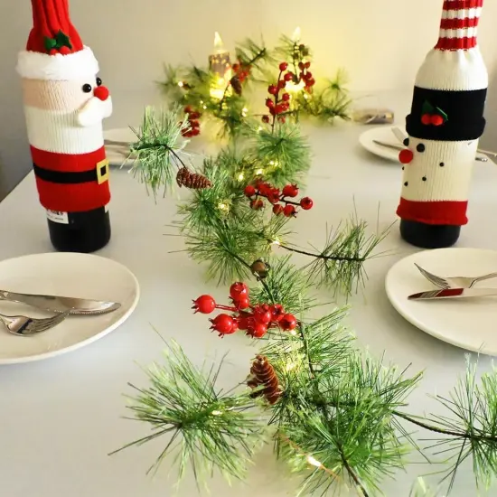 Christmas Garlands 6.56FT 30 LED Remote Garlands with Lights Battery Operated {5}