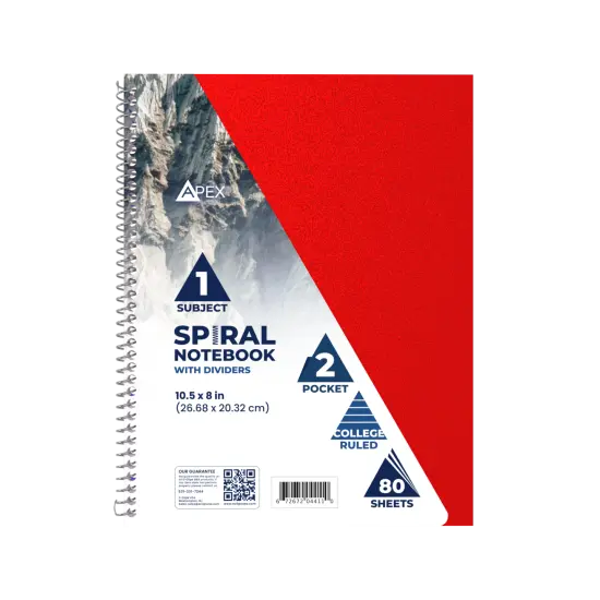Spiral Notebook 1-Subject 9x11" -80 Sheets &ndash; 36 Units {1}