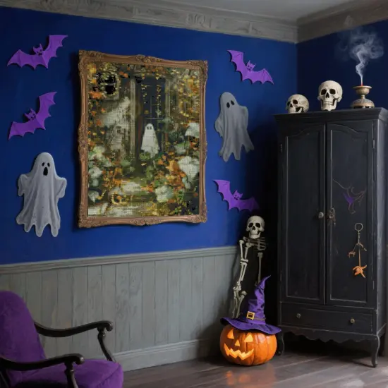 Halloween Counted Cross Stitch Kits for Adults, Ghost Stamped Cross Stitch Kits for Beginners {3}