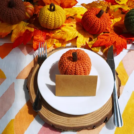 Set of 6 Fall Harvest Crochet Pumpkins Small Knit Pumpkins - Rustic Fall Color {4}