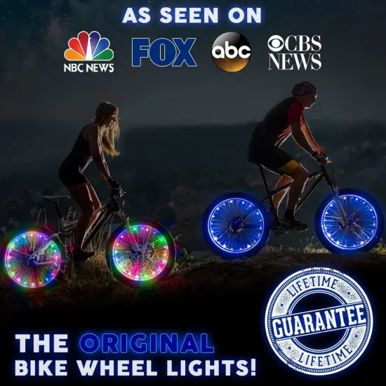 Activ Life LED Bike Wheel Lights with Batteries Included, Get 100% Brighter and Visible from All Angles for Ultimate Safety & Style (2 Tire Pack, Pastel) {3}