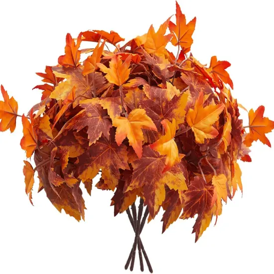 4Pcs Artificial Autumn Maple Leaves {2}