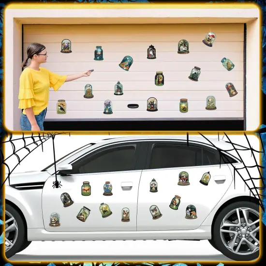 30 Pcs Halloween Diamond Painting Magnets Kits Gothic {5}