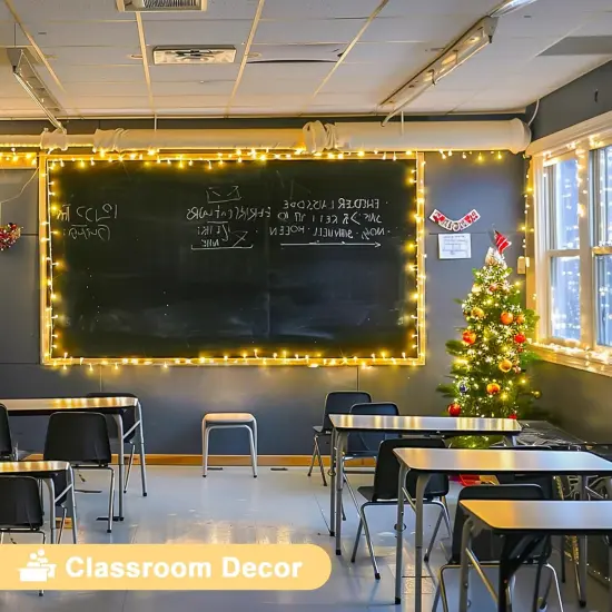 163ft 500 LED Warm White Christmas String Lights Outdoor {3}