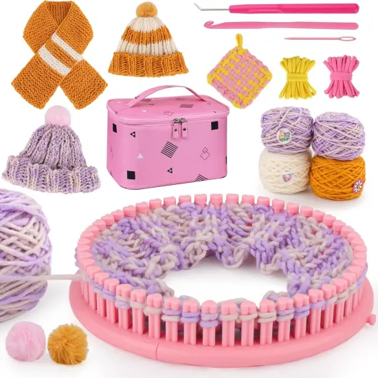 Knitting Loom Kit for Beginners, Creative Craft(Pink) {1}