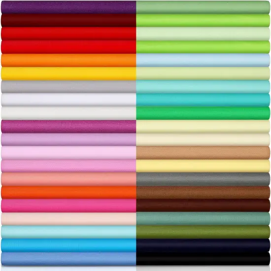 40 Piece Solid Color Pre-Cut Fabric Bundles - 10 x 10 Inch {1}