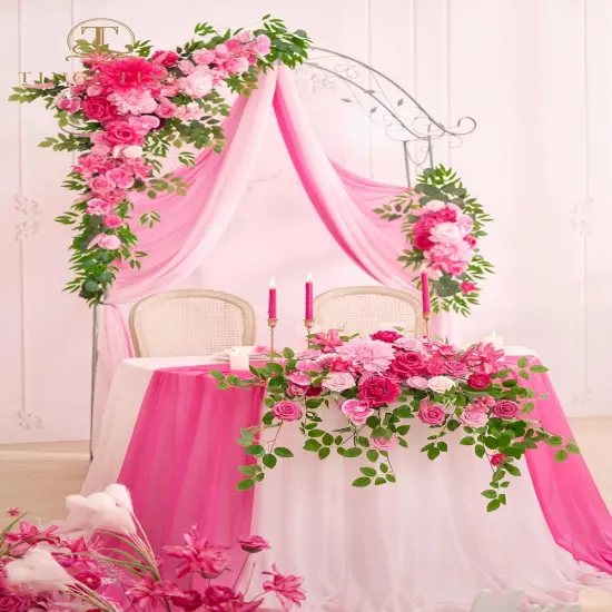 Wedding Arch Silk Floral Arrangements Ceremony Backdrop Bridal Shower Outdoor Party Decor {5}