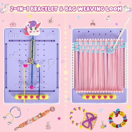 Weaving Loom Kit Toys Bracelet & Coaster & Bag Weaving Making kit {3}
