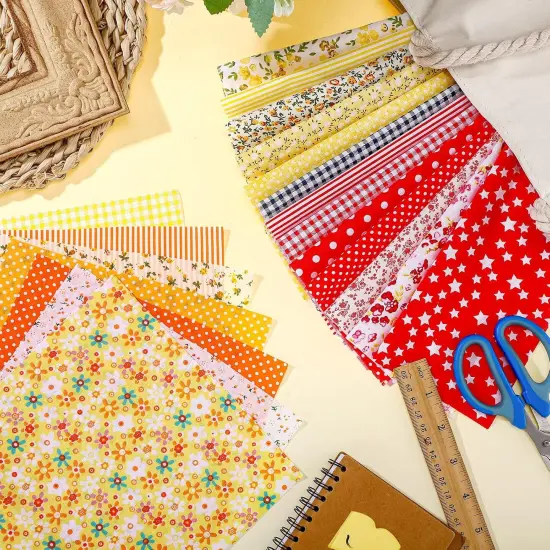 500 Pcs 4 x 4 Inch Cotton Fabric Squares Pre Cut Patchwork {5}