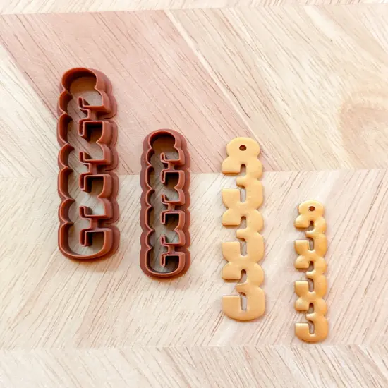 333 ANGEL NUMBERS EARRING & KEYCHAIN | SPIRITUAL MEANING | POLYMER CLAY CUTTERS {1}