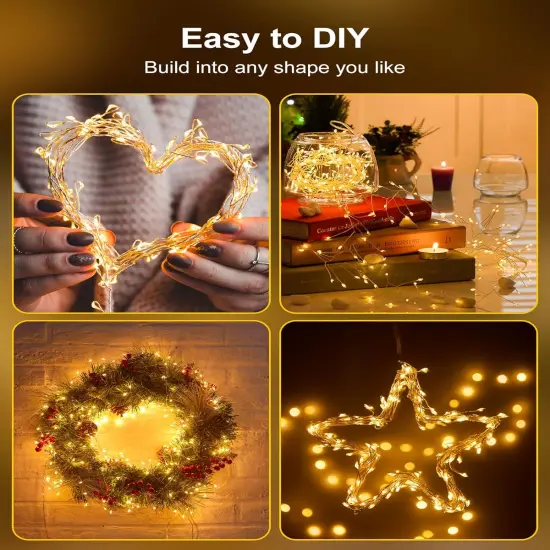 Fairy String Lights Battery Operated - 60 LED, 5FT (Warm White) {2}