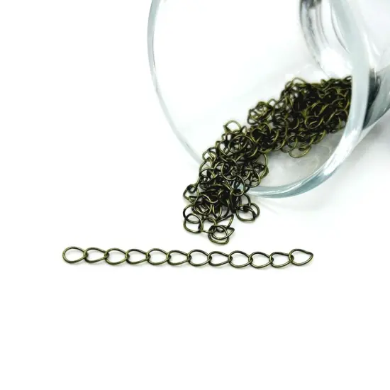 Bronze Iron Necklace Extenders, 5cm {1}