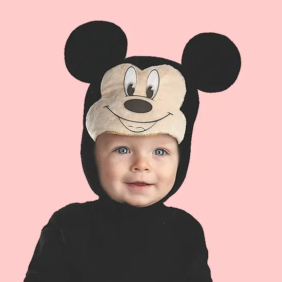 Infant Mickey Mouse Costume Jumpsuit with Tail and Headpiece {2}