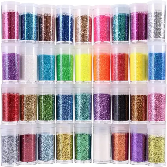 36 Colors Set, Fine Glitter for Resin, Arts and Craft Supplies Glitter {1}
