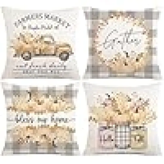 Buffalo Plaid Eucalyptus Leaves Autumn {1}