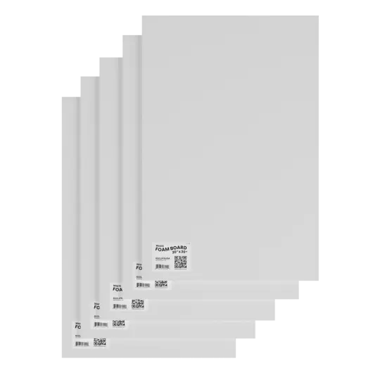 Foam Boards White 20x30 in &ndash; 5 Pack &ndash; 50 Sets {1}