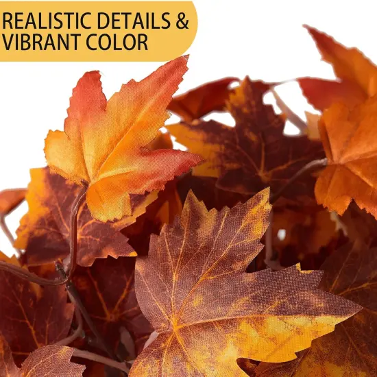 4Pcs Artificial Autumn Maple Leaves {3}