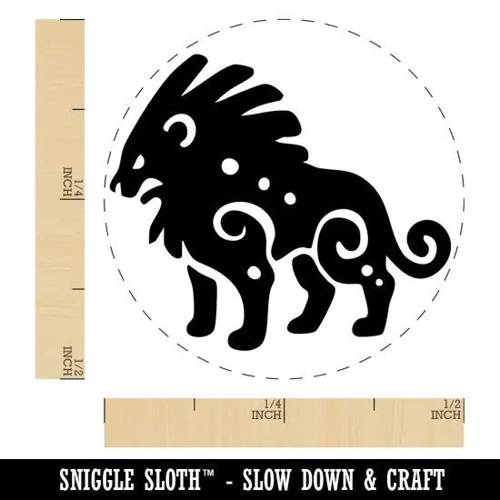 Tribal African Lion Big Cat King Self-Inking Rubber Stamp Crafting Planners Dry Pad {1}