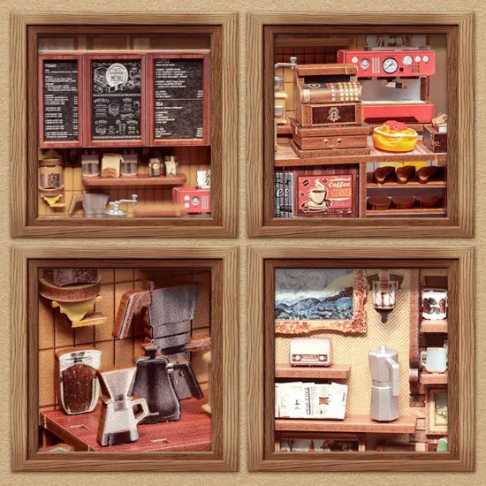 DIY Book Nook Kit - Corner Coffee Shop {5}