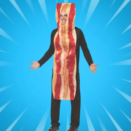Bacon Strip Costume Funny Food Tunic One Piece Halloween Party Outfit {2}